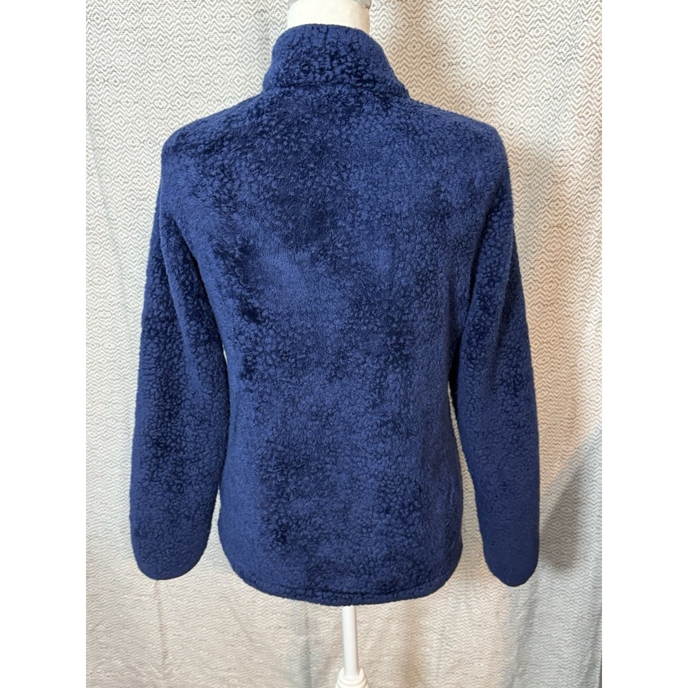 FILA Sports Blue Fleece Super Fluffy Zip Up Jacket Soft Comfy Large - Picture 4 of 9